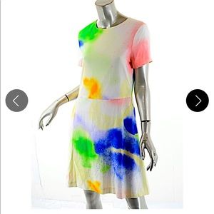 Lisa Perry Silk Spray Paint Dress